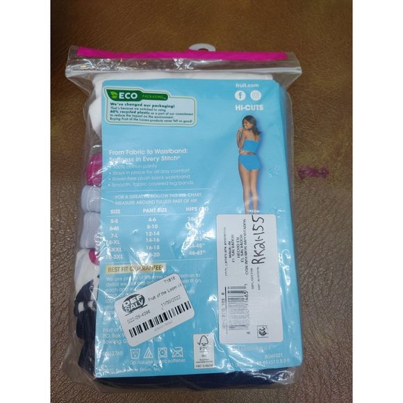 Women's Hi-Cuts 6-Pack - Fruit of the Loom (Colors May Vary) 8 - Picture 4 of 4
